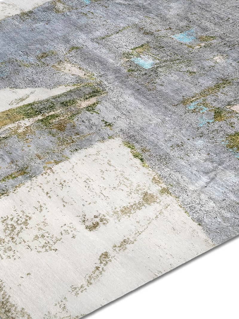 Tappeto Tessuto Verde/Ruggine