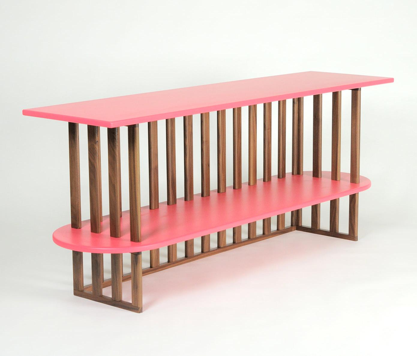 Console Rosa a Due Livelli