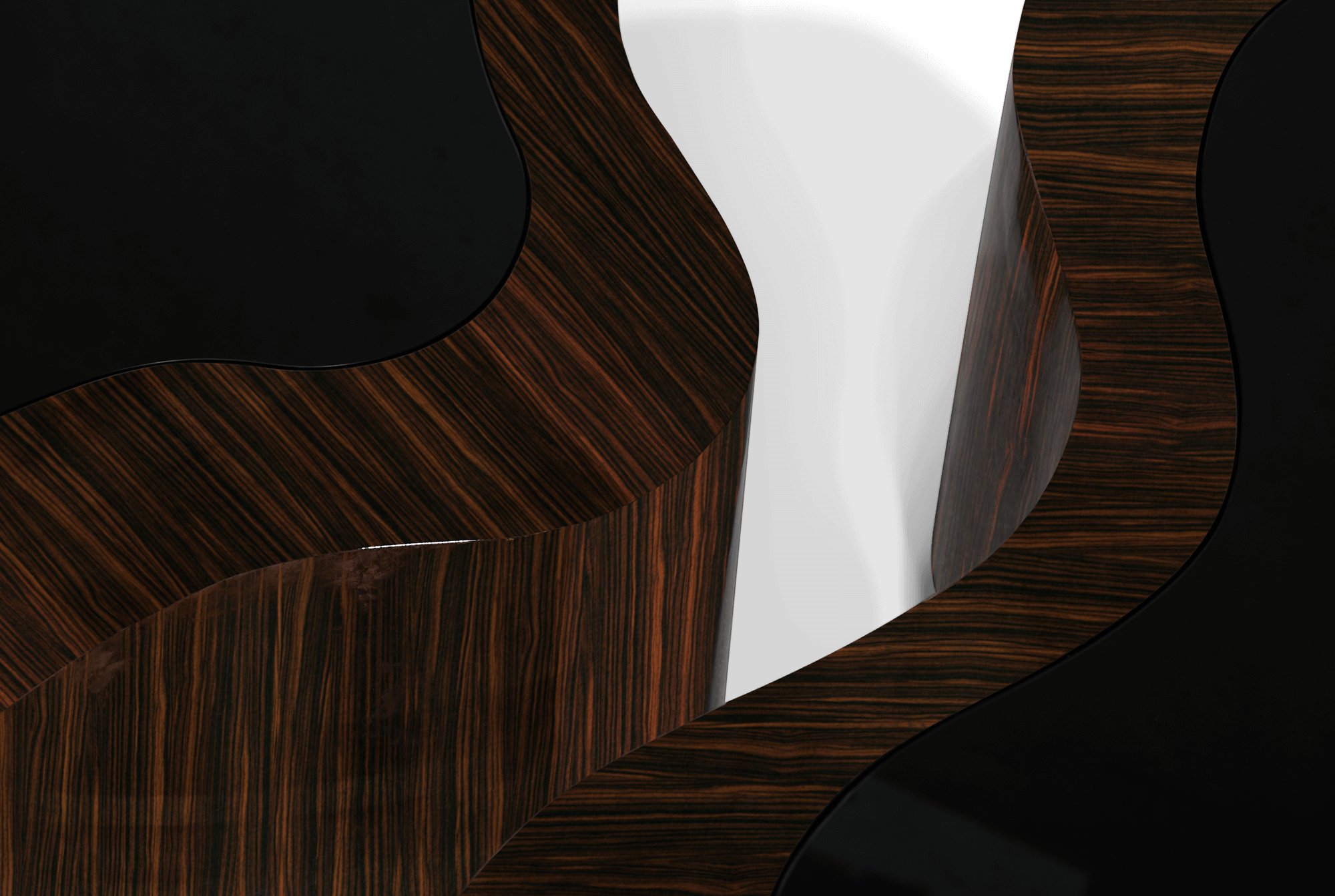 Set Tavolini da Caffè Crest in Ebano Set Tavolini da Caffè Crest in Ebano