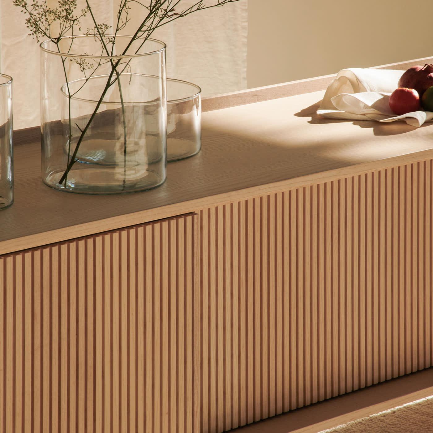 Credenza Alta 2 Ante Naturale Sipario Credenza Alta 2 Ante Naturale Sipario