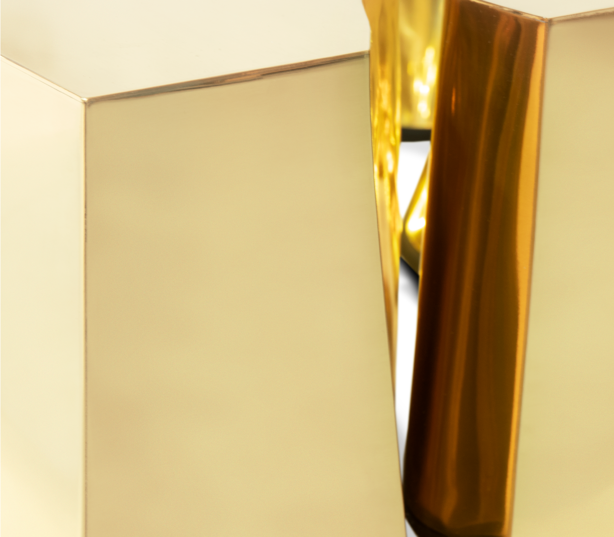 Tavolino da Caffè in Foglia Oro Fissure