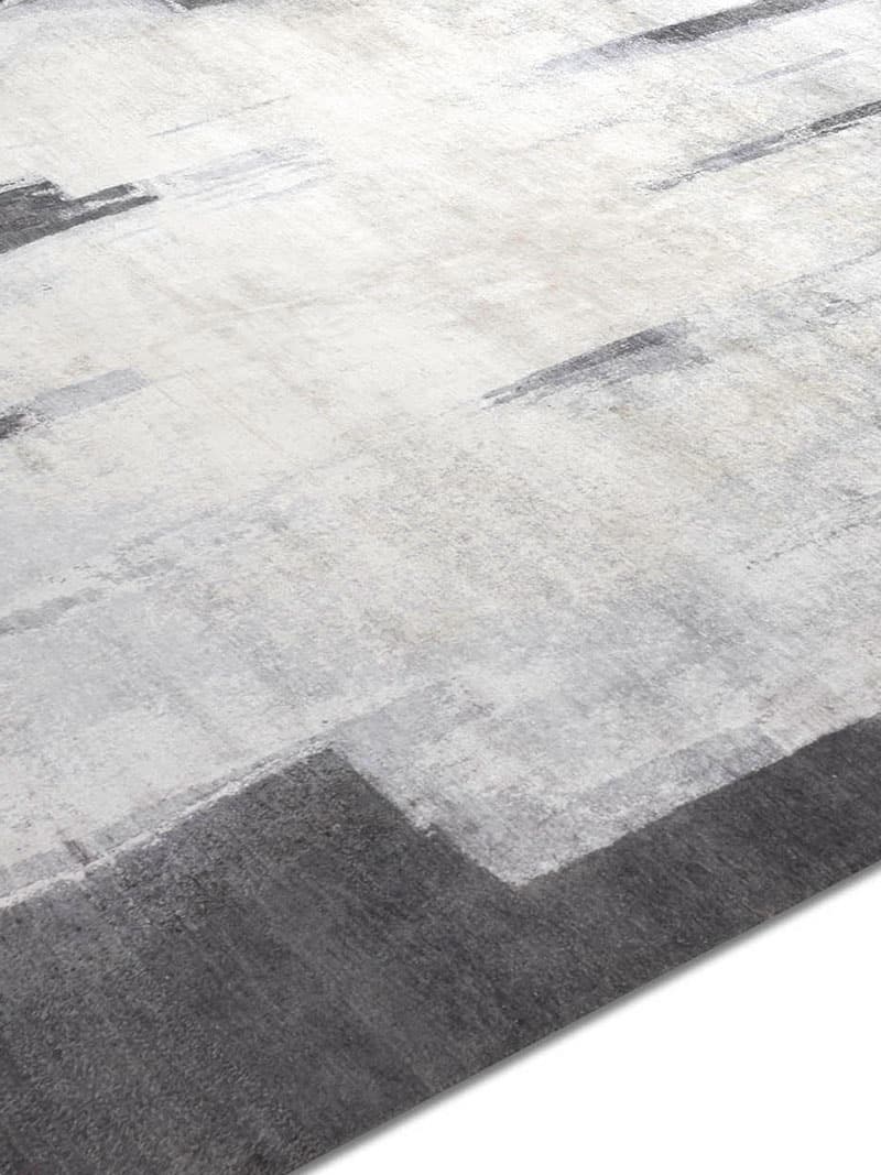 Tappeto Tessuto Grigio Argento