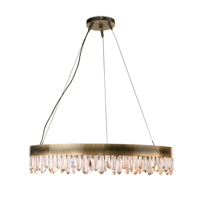 Lampada a Sospensione Fluida in Ottone