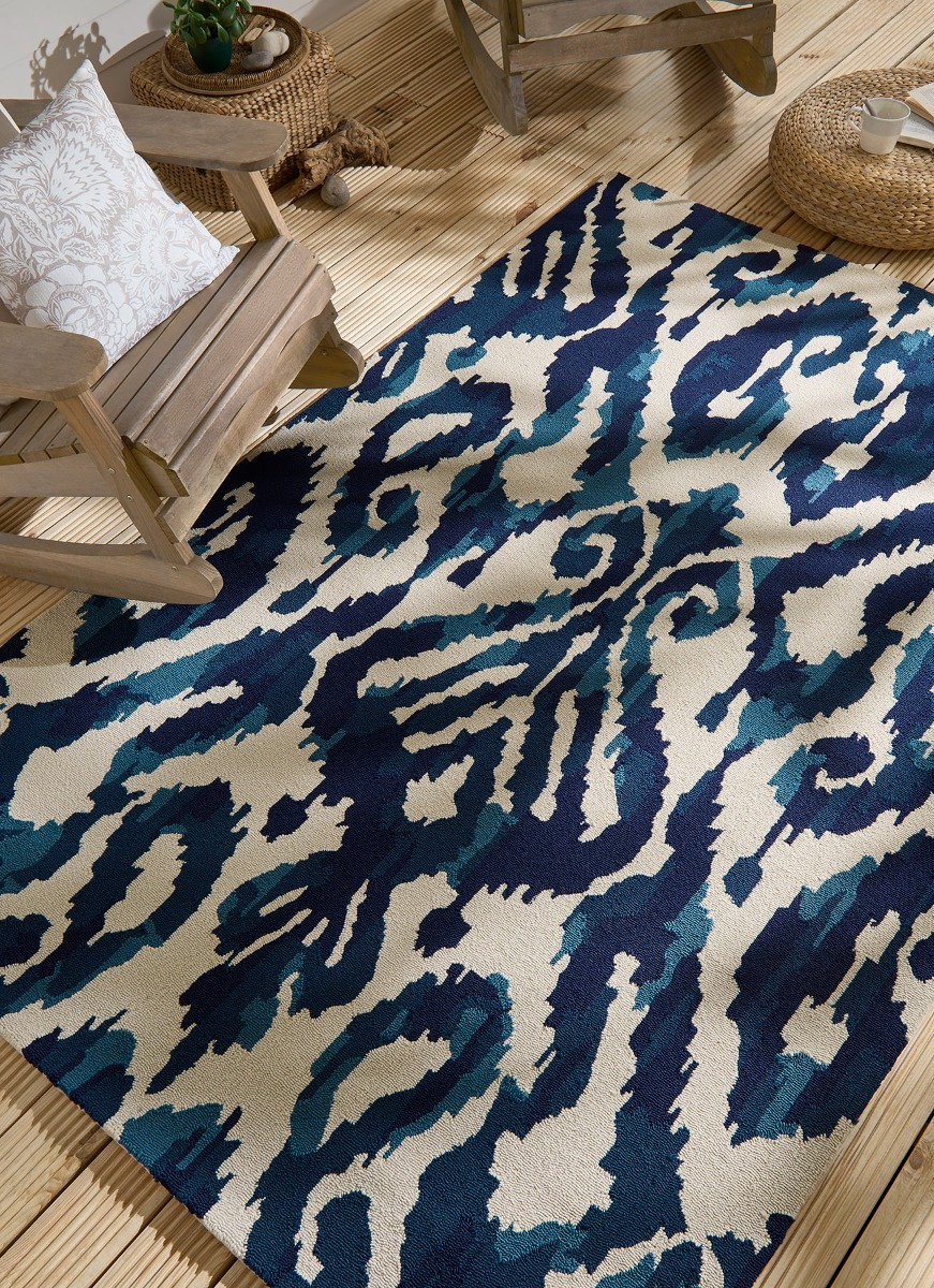 Tappeto Kasuri Indigo Per Esterni | Misura: 140 × 200 cm