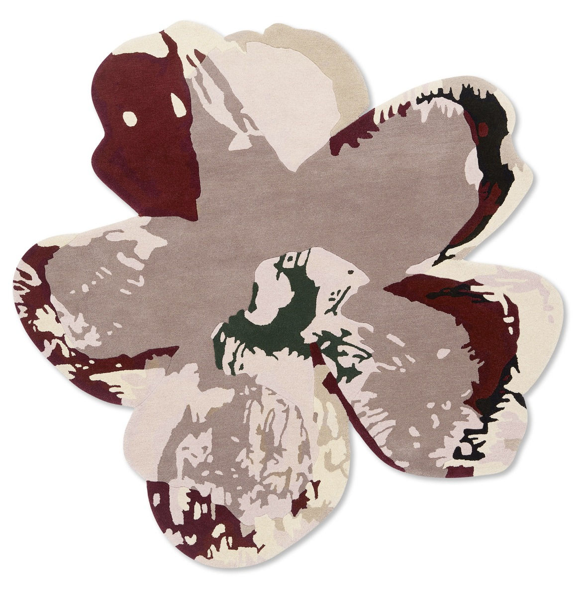 Tappeto Magnolia Borgogna Sagomato
