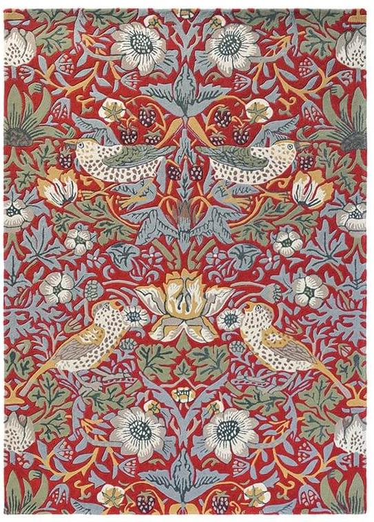 Tappeto Strawberry Thief 027700 Crimson | Misura: 250 × 350 cm