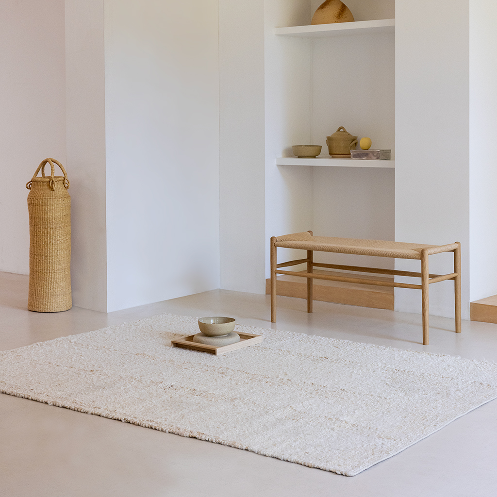 Tappeto Artigianato Fondamento Lana Bianca Tappeto Artigianato Fondamento Lana Bianca