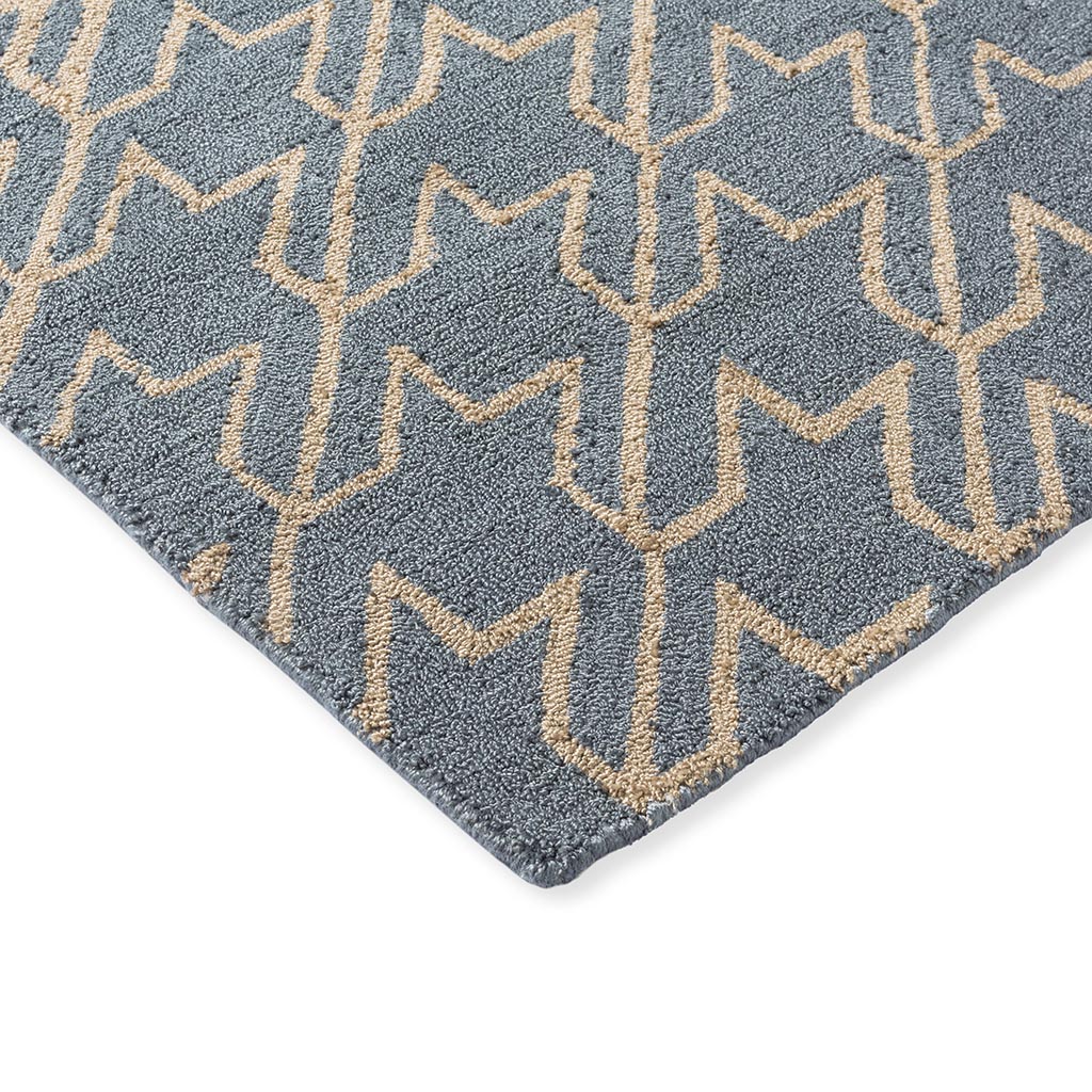 Tappeto TB Houndstooth Blu Acqua Per Esterni