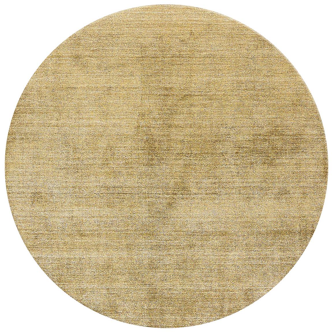 Tappeto Seta Bambù Oro Rotondo | Misura: Ø 250 cm