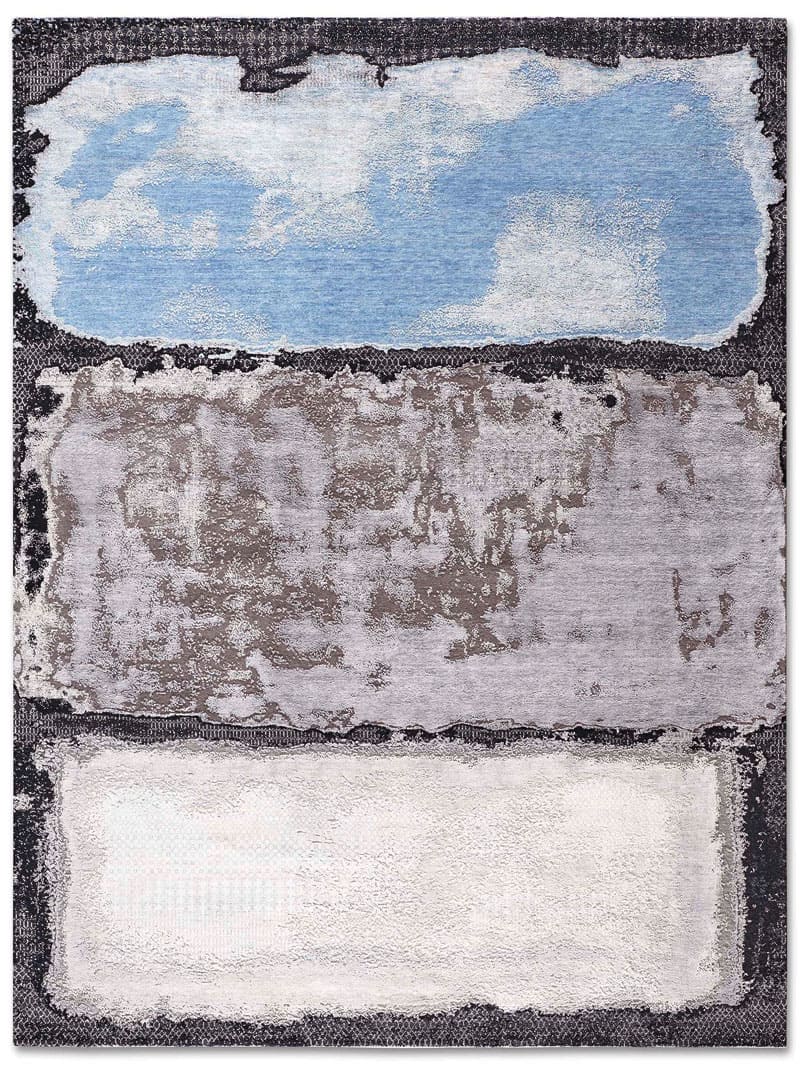 Tappeto Tessuto Azzurro/Argento | Misura: 170 × 240 cm