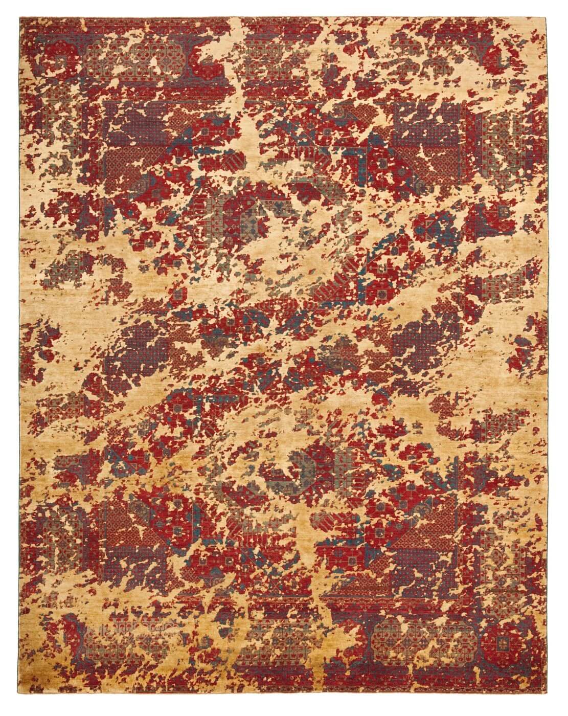 Tappeto Mamluk Knightsbridge Double Sky Rosso Oro Seta