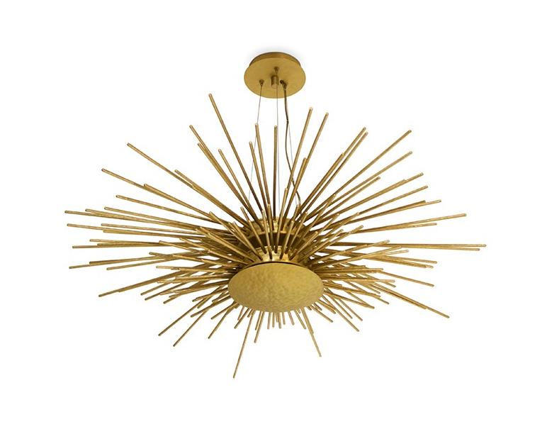 Lampada a Sospensione Sole in Ottone