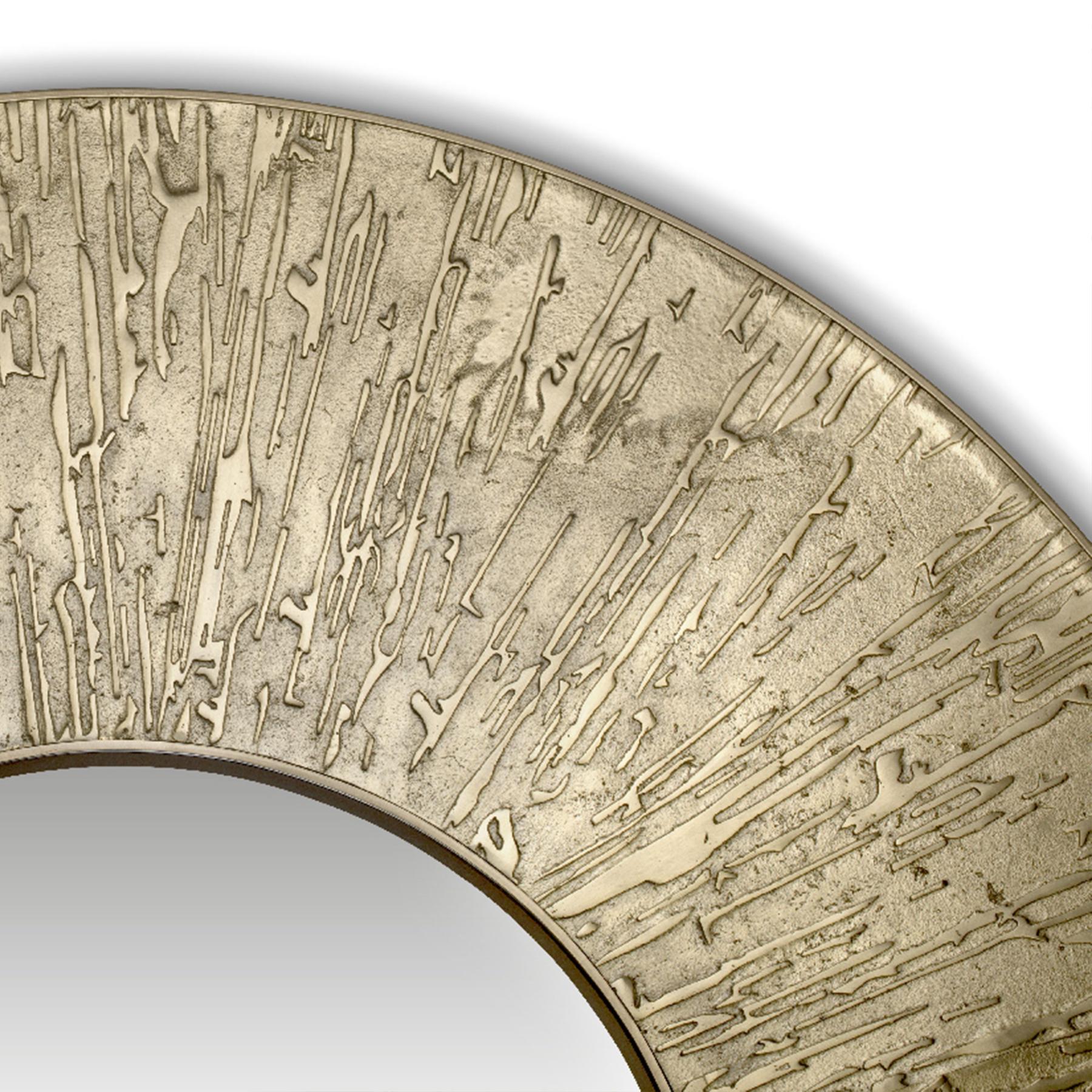 Specchio da Parete Rotondo in Ottone
