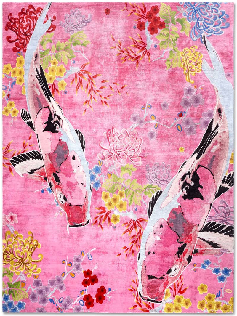 Tappeto Lusso Fish Rosa