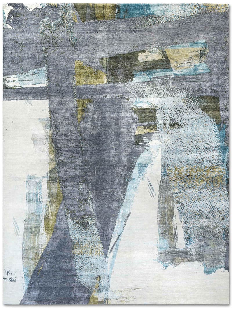 Tappeto Tessuto Verde/Ruggine