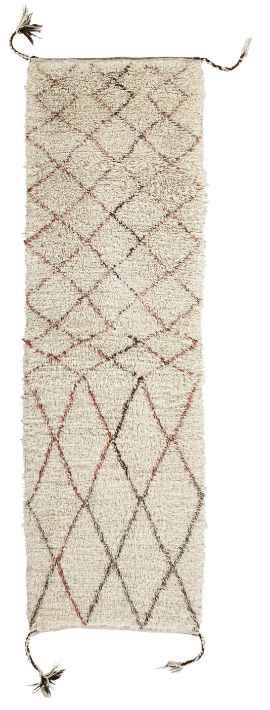 Tappeto Zigzag Rosso Nero