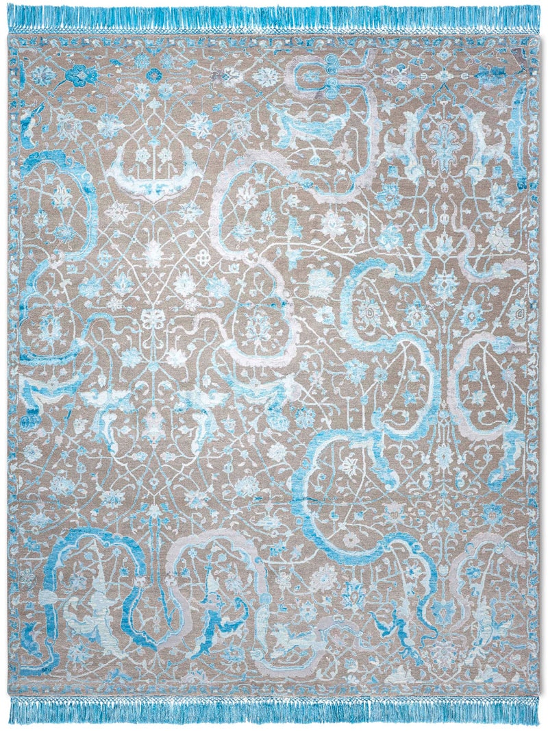 Tappeto Lusso Tabriz Blu