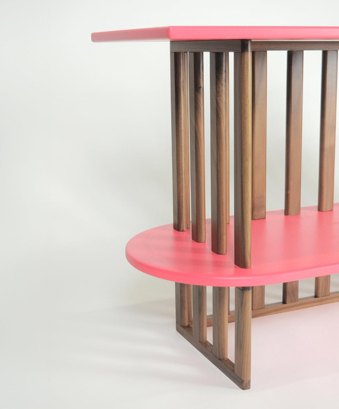 Console Rosa a Due Livelli