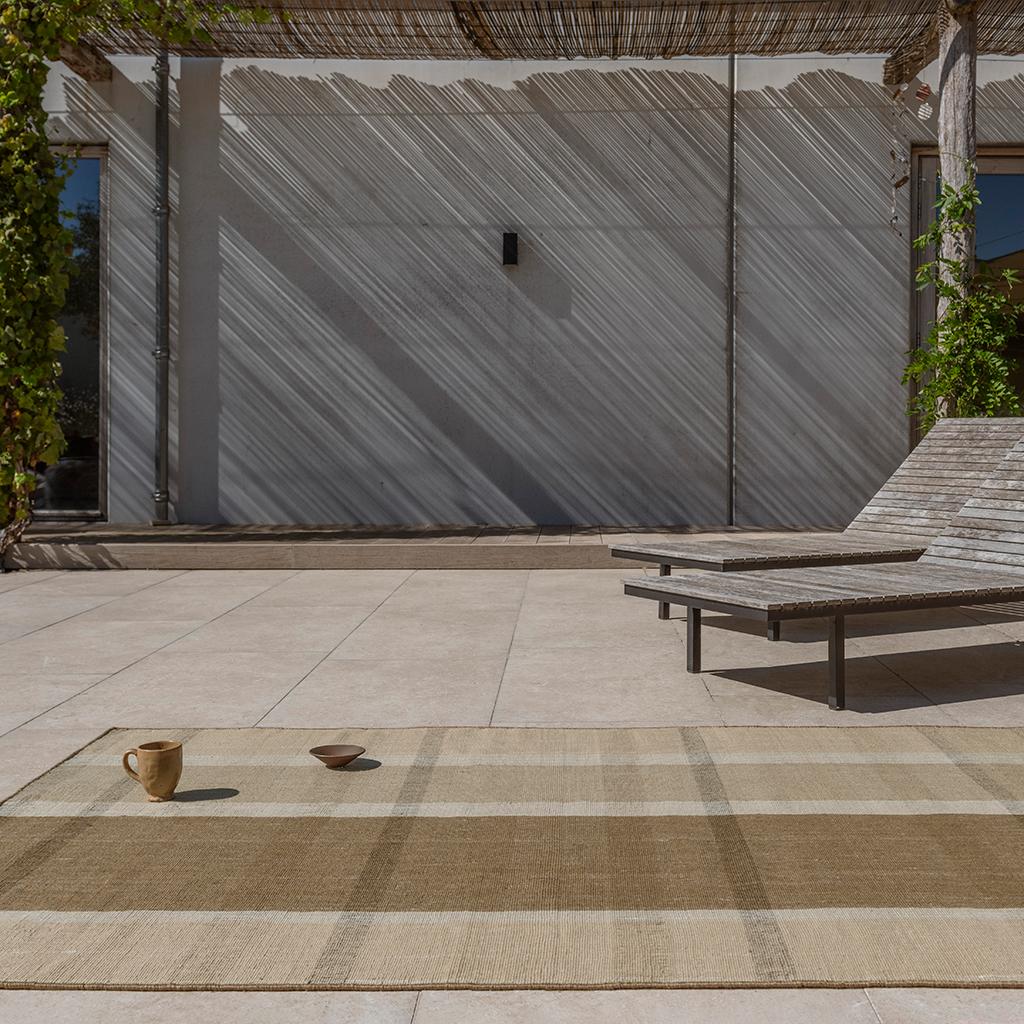 Tappeto Zona Blocchi Marrone Chiaro Per Esterni | Misura: 200 × 280 cm