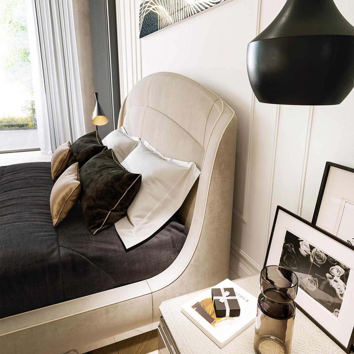 Letto Contemporaneo Beige