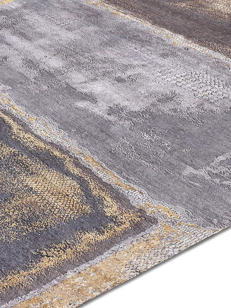 Tappeto Tessuto Oro/Argento | Misura: 122 × 183 cm