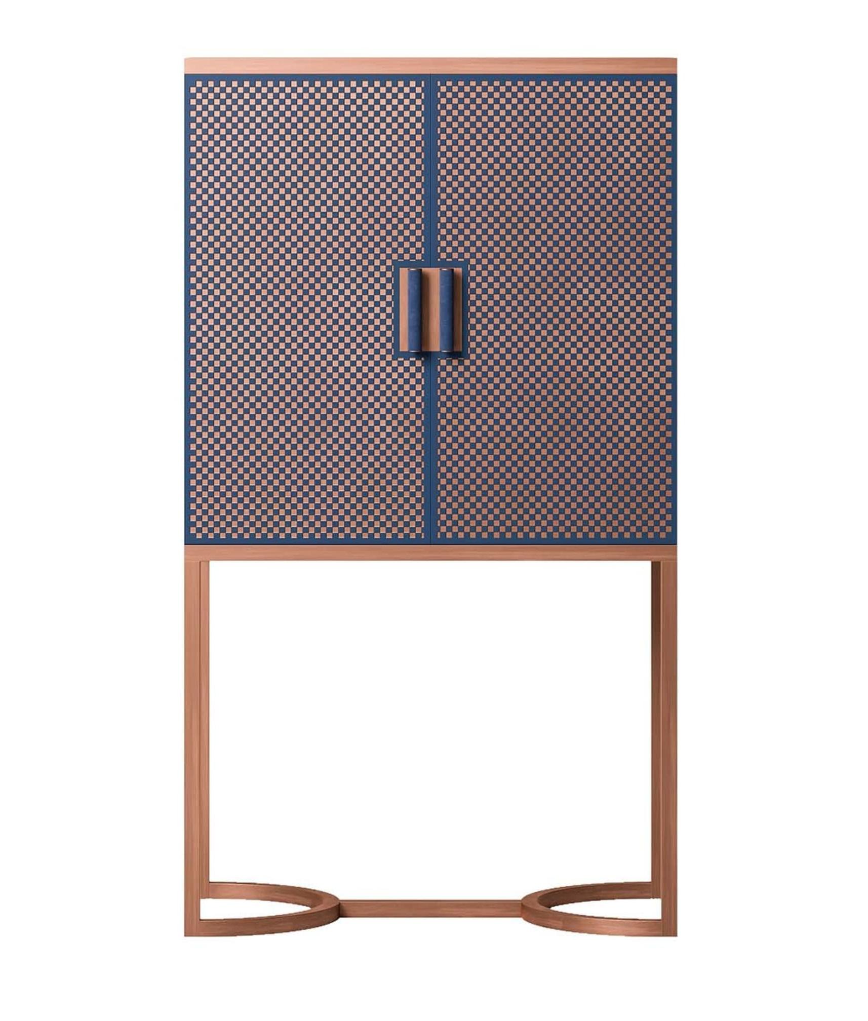 Mobile Bar Blu / Marrone