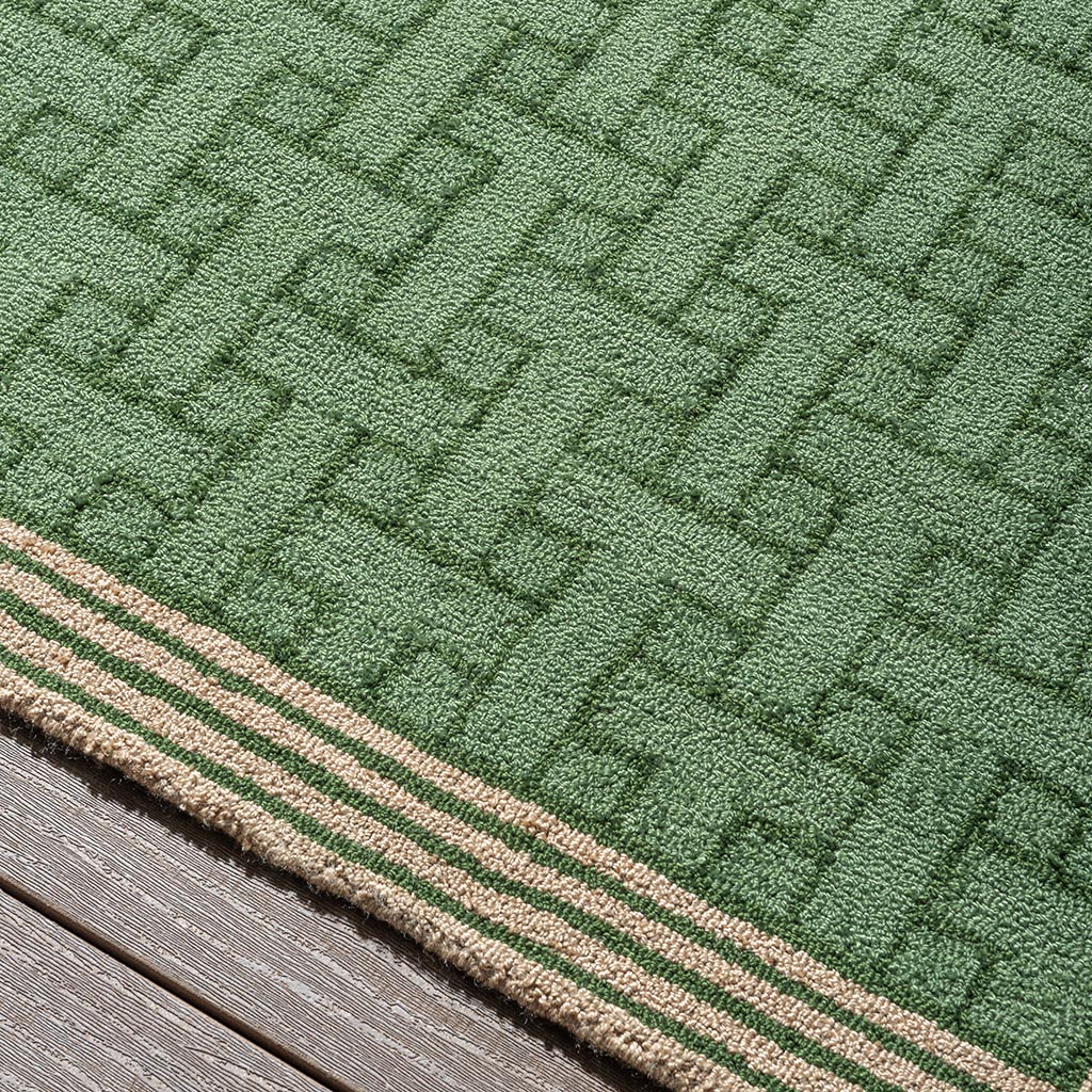 Tappeto TB T Monogram Verde Giada Per Esterni | Misura: 160 × 230 cm