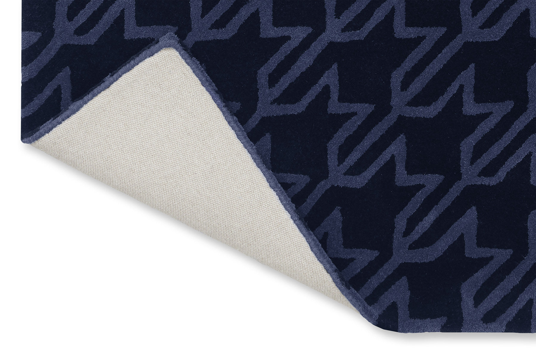 Tappeto Houndstooth Blu Scuro