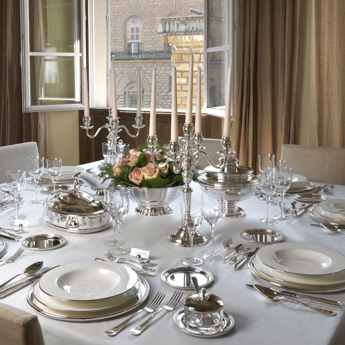 Set Per Tè E Caffè Con Vassoio Royal In Argento - 5