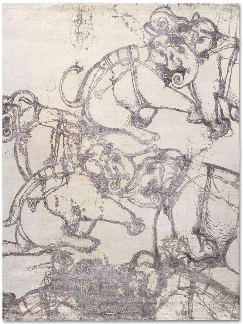 Tappeto Tessuto Elefanti