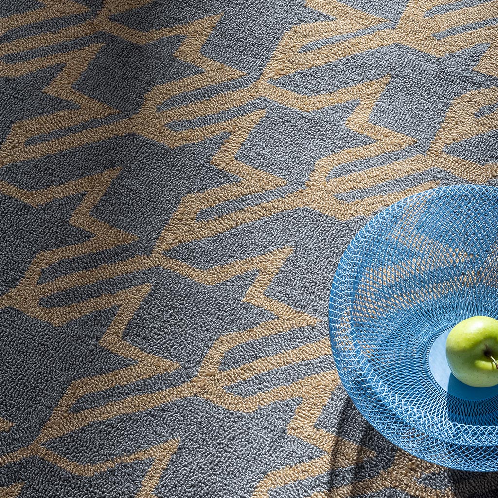 Tappeto TB Houndstooth Blu Acqua Per Esterni