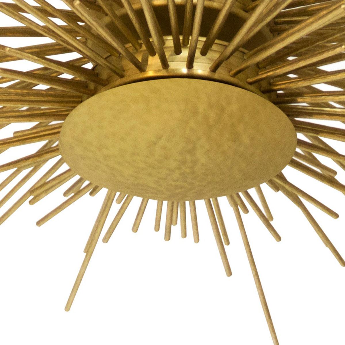 Lampada a Sospensione Sole in Ottone