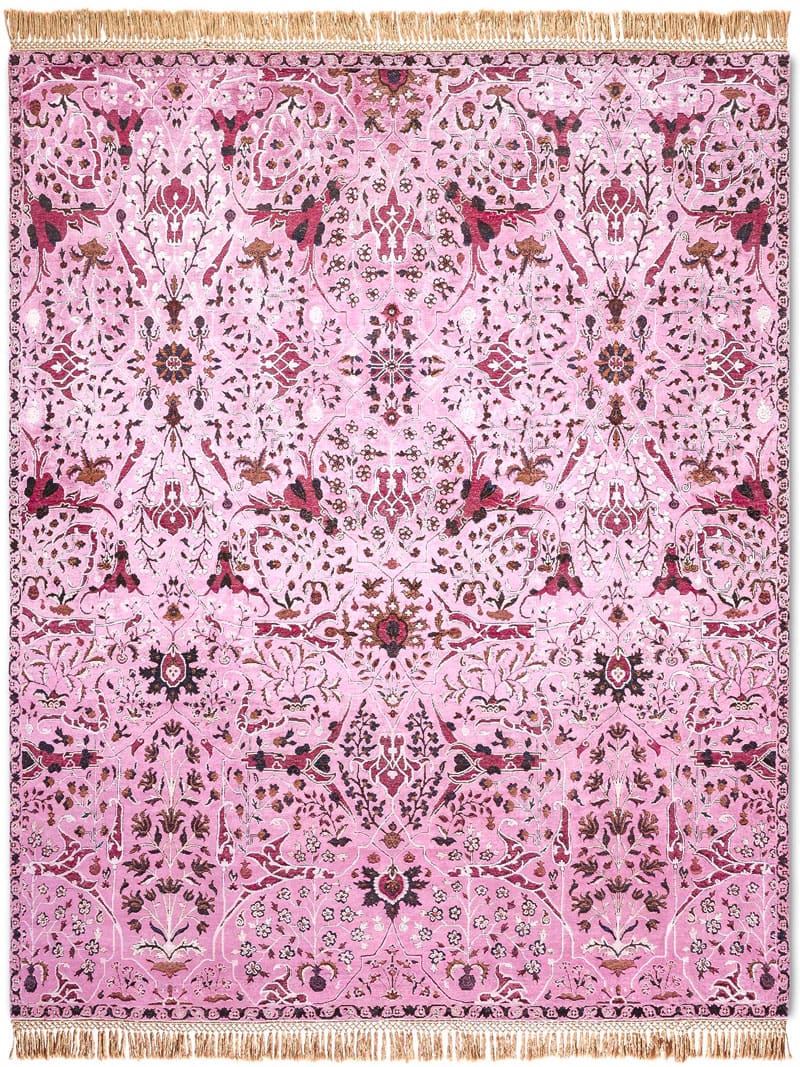 Tappeto Lusso Fatto a Mano Teheran Rosa