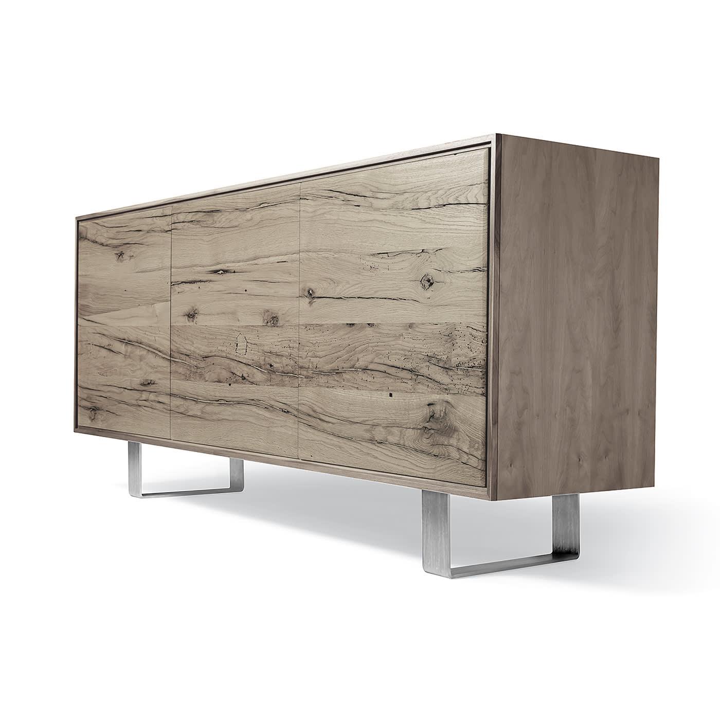 Credenza 3 Ante Materia Rovere Grigio