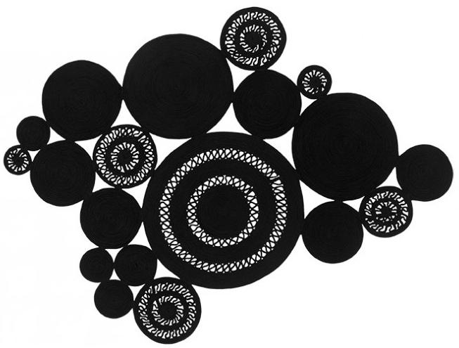 Tappeto Intrecciato Nero Tappeto Intrecciato Nero