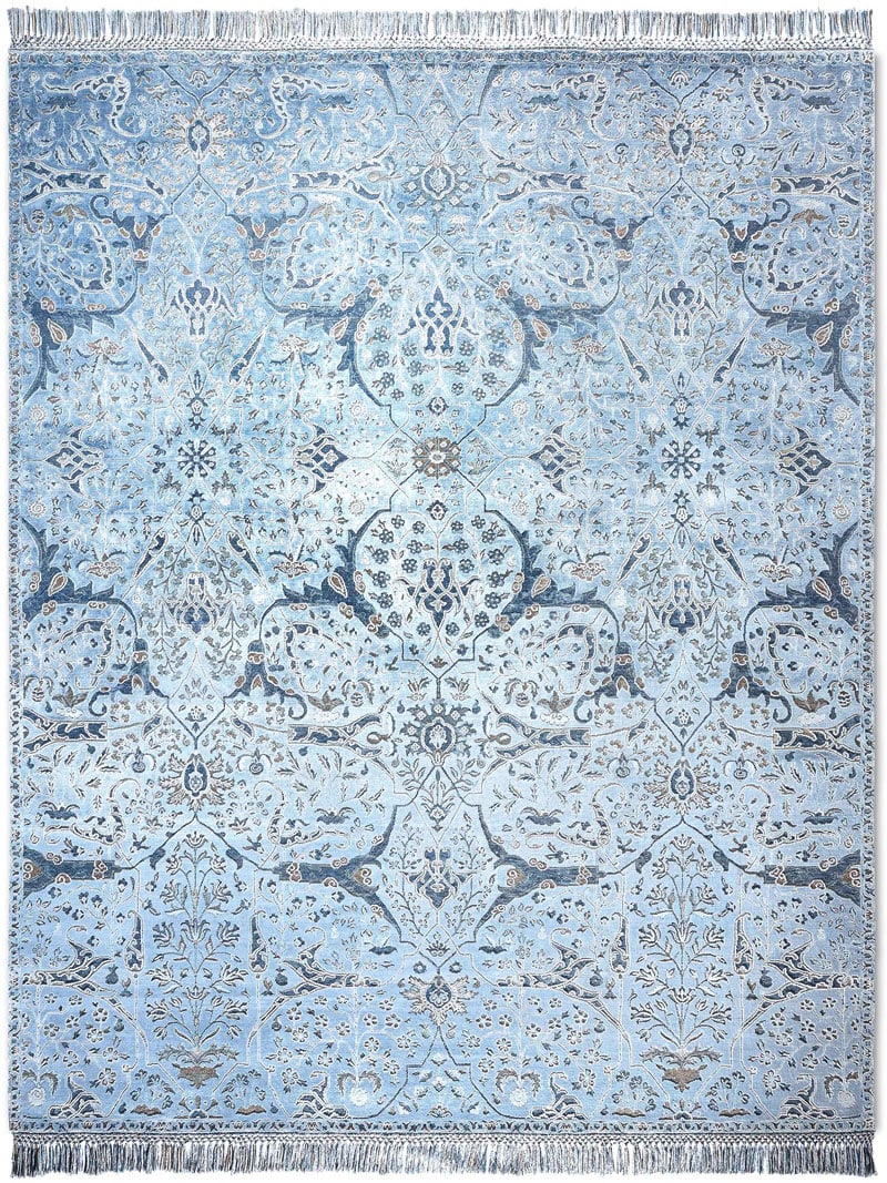 Tappeto Lusso Fatto a Mano Teheran Blu