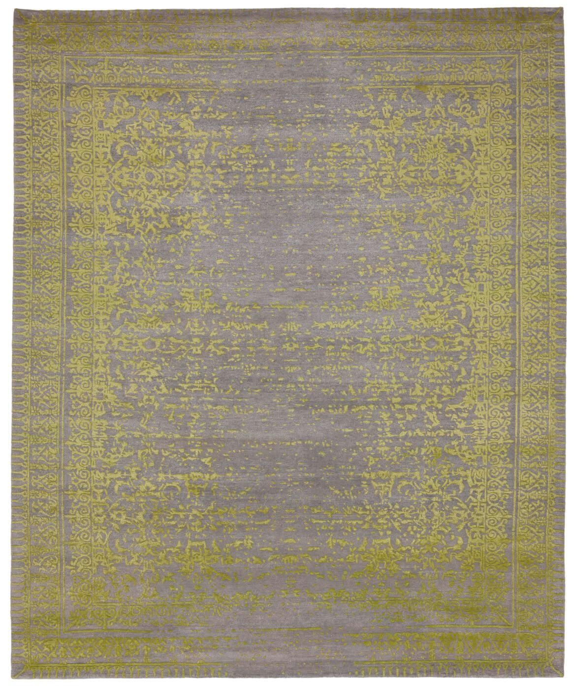 Tappeto Ferrara Stomped Reverse Grigio Giallo | Misura: 350 × 450 cm
