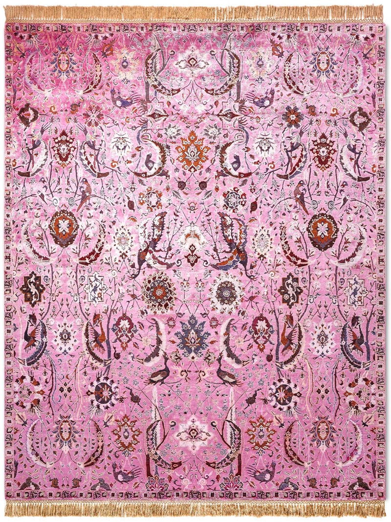Tappeto Lusso Kerman Rosa