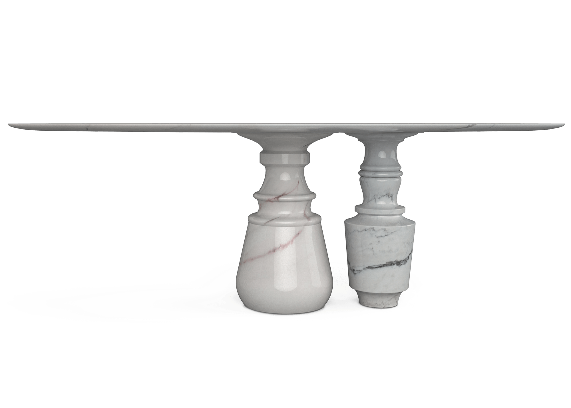 Tavolo Ovale in Marmo Estremoz Obsidian Tavolo Ovale in Marmo Estremoz Obsidian