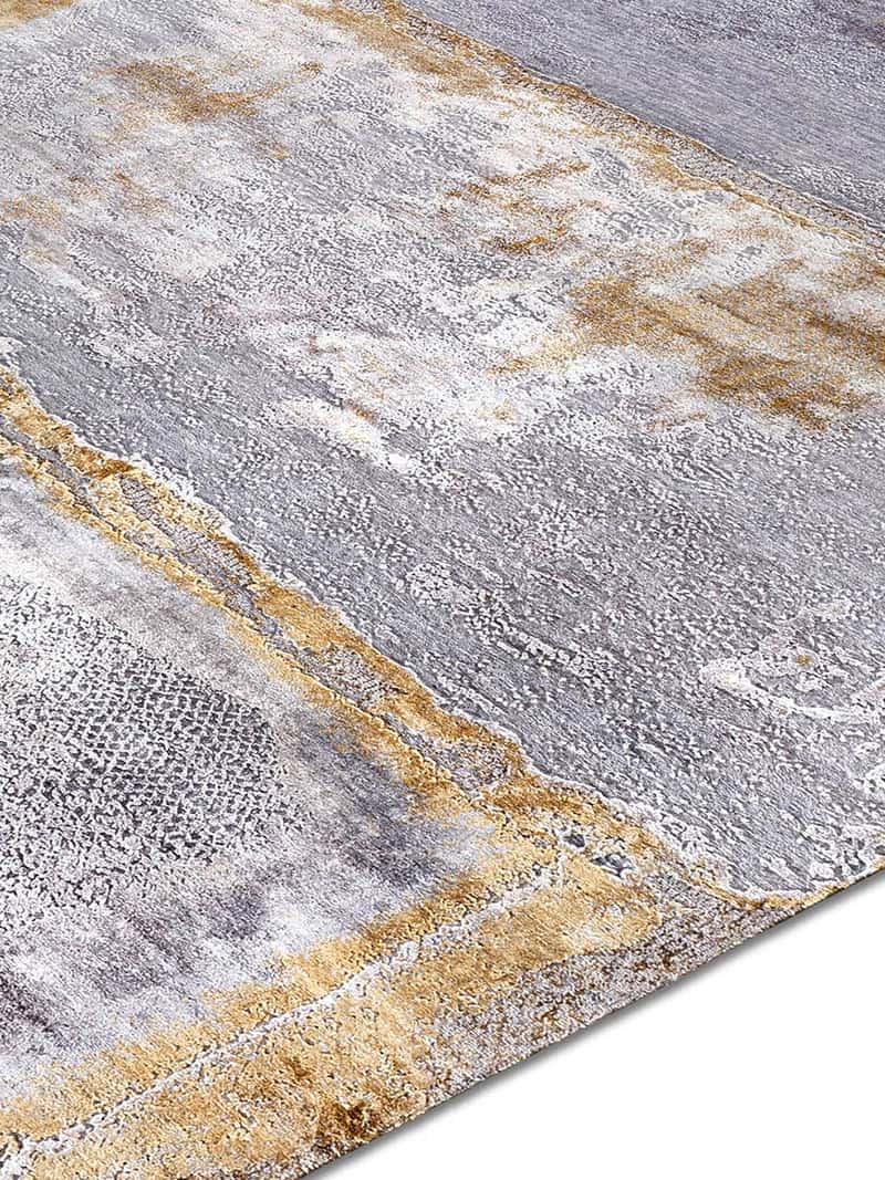 Tappeto Tessuto Grigio/Bianco/Argento | Misura: 140 × 210 cm