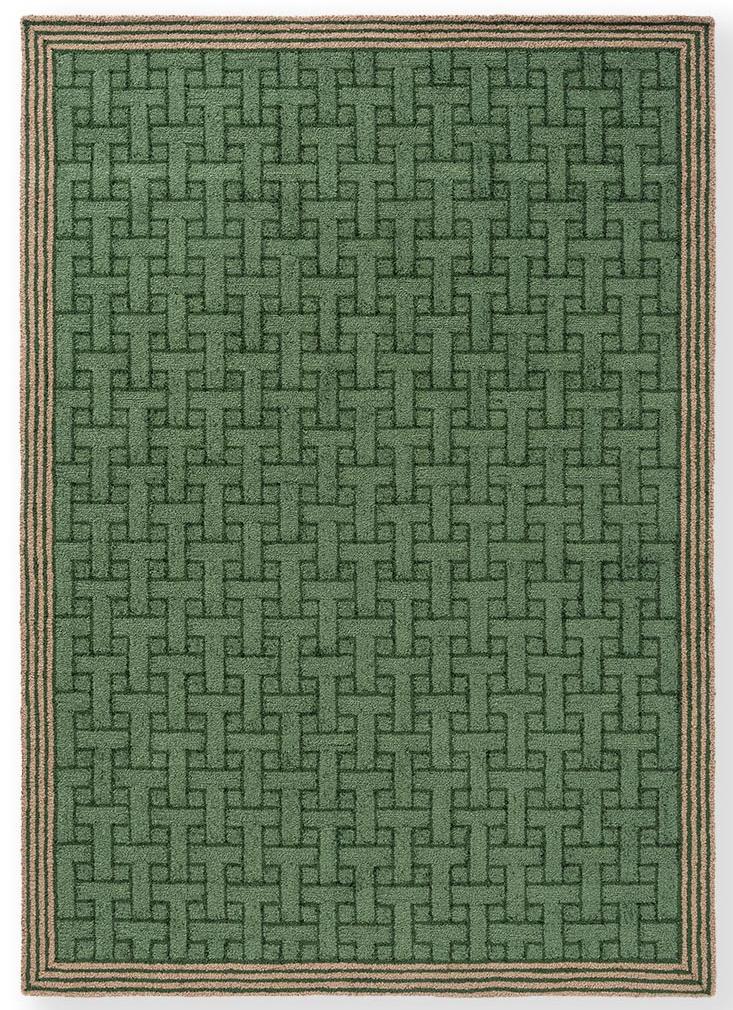 Tappeto TB T Monogram Verde Giada Per Esterni | Misura: 160 × 230 cm