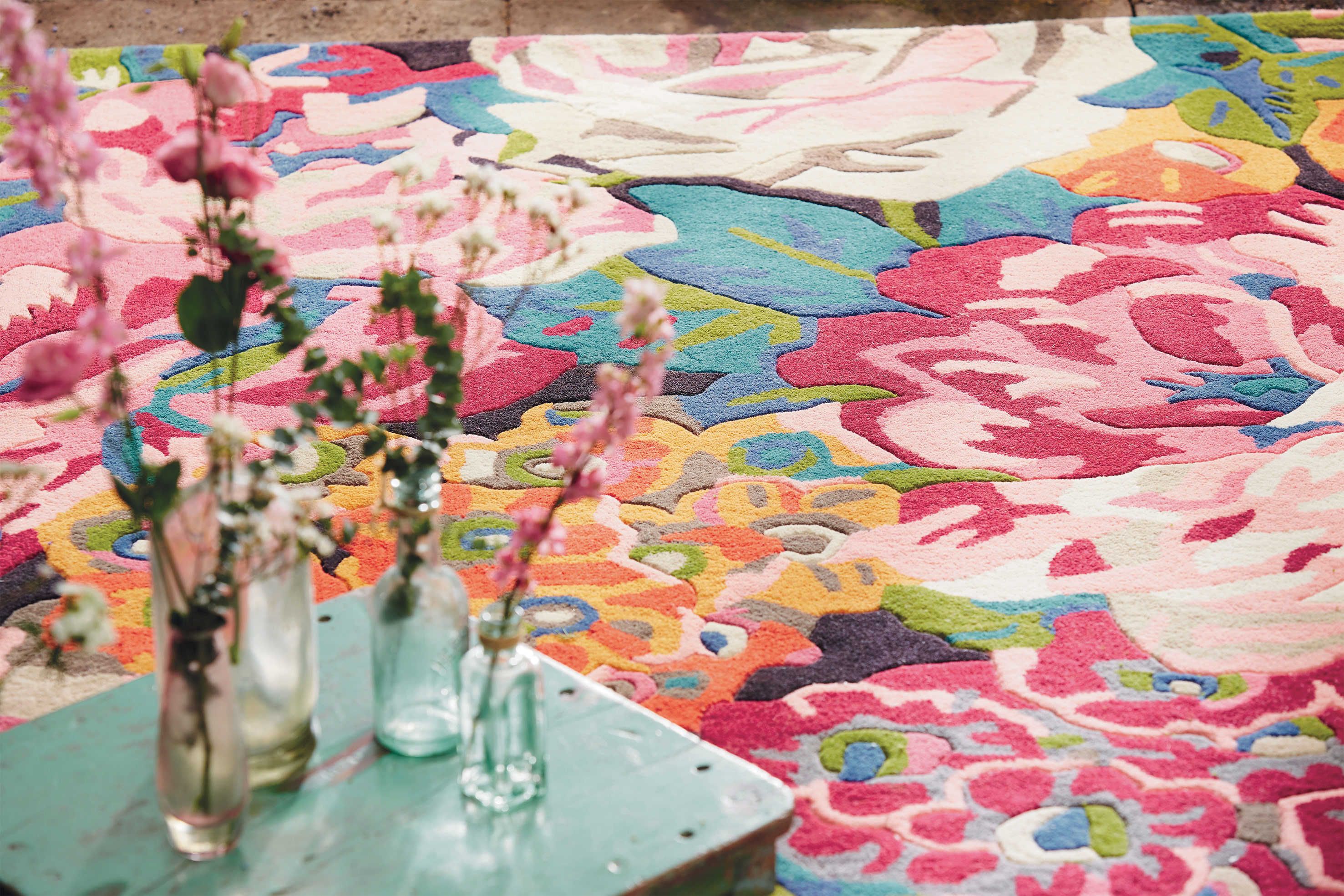 Tappeto Rosa & Peonia Ciliegia 45005 | Misura: 140 × 200 cm