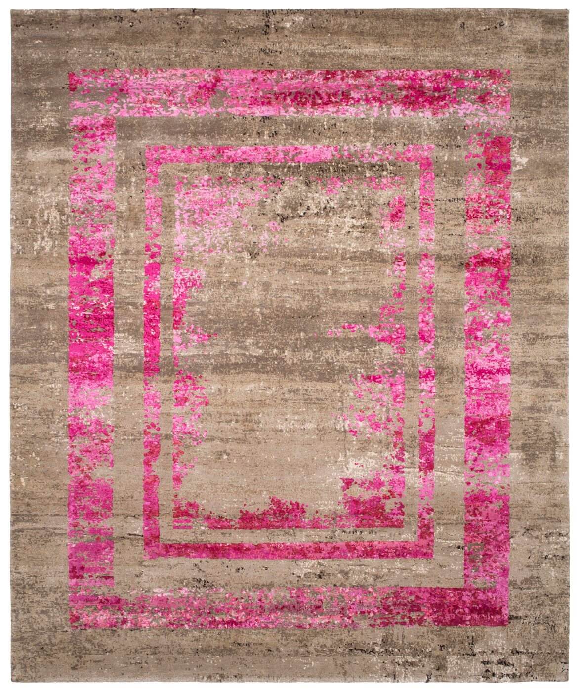 Tappeto Artwork 27 Triplo Bordo Rosa