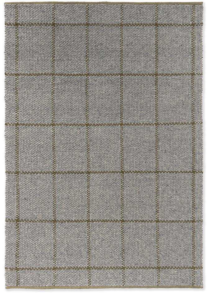 Tappeto Artigianato Materia Scacchi Ardesia/Oliva | Misura: 140 × 200 cm