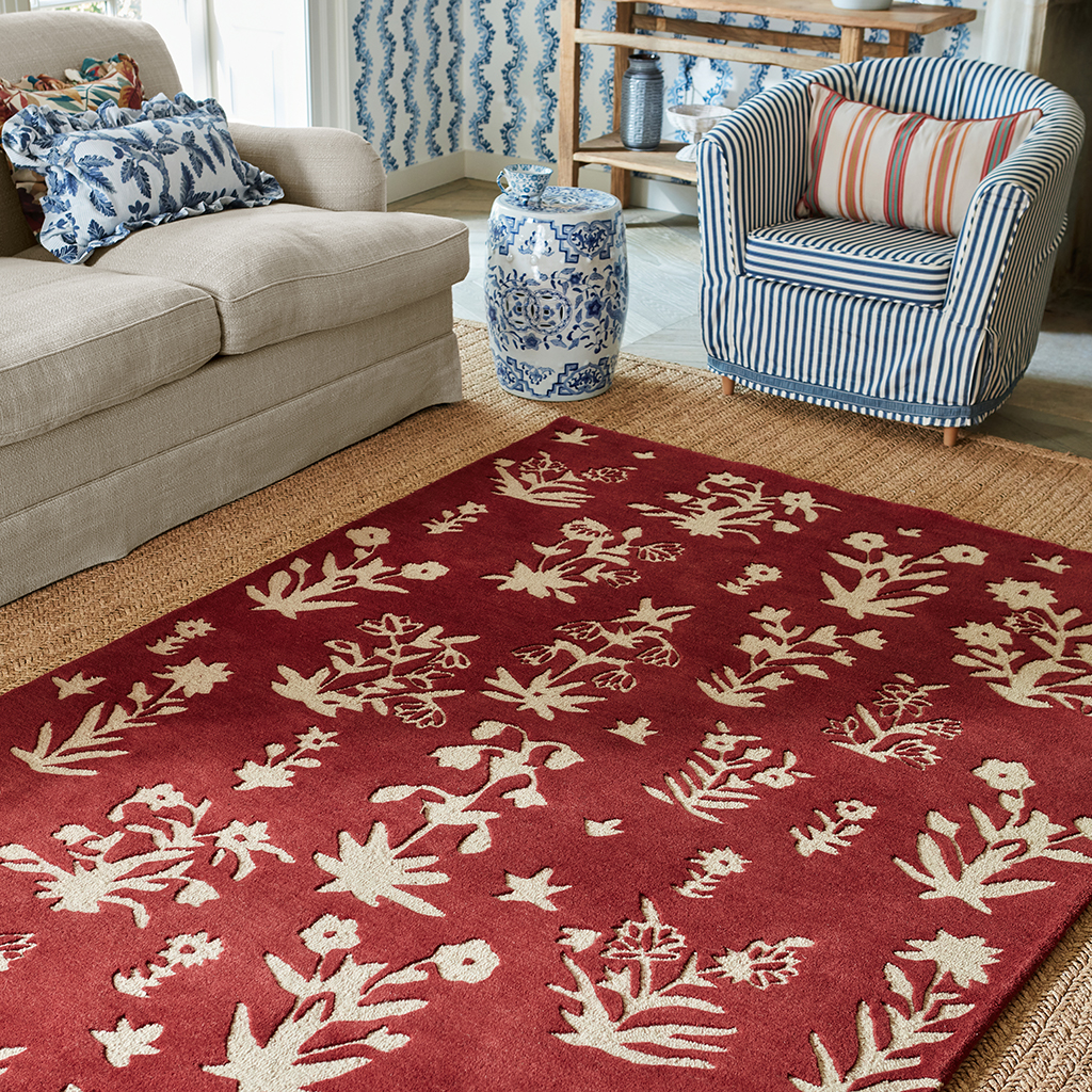 Tappeto Woodland Glade Rosso Prugna | Misura: 140 × 200 cm