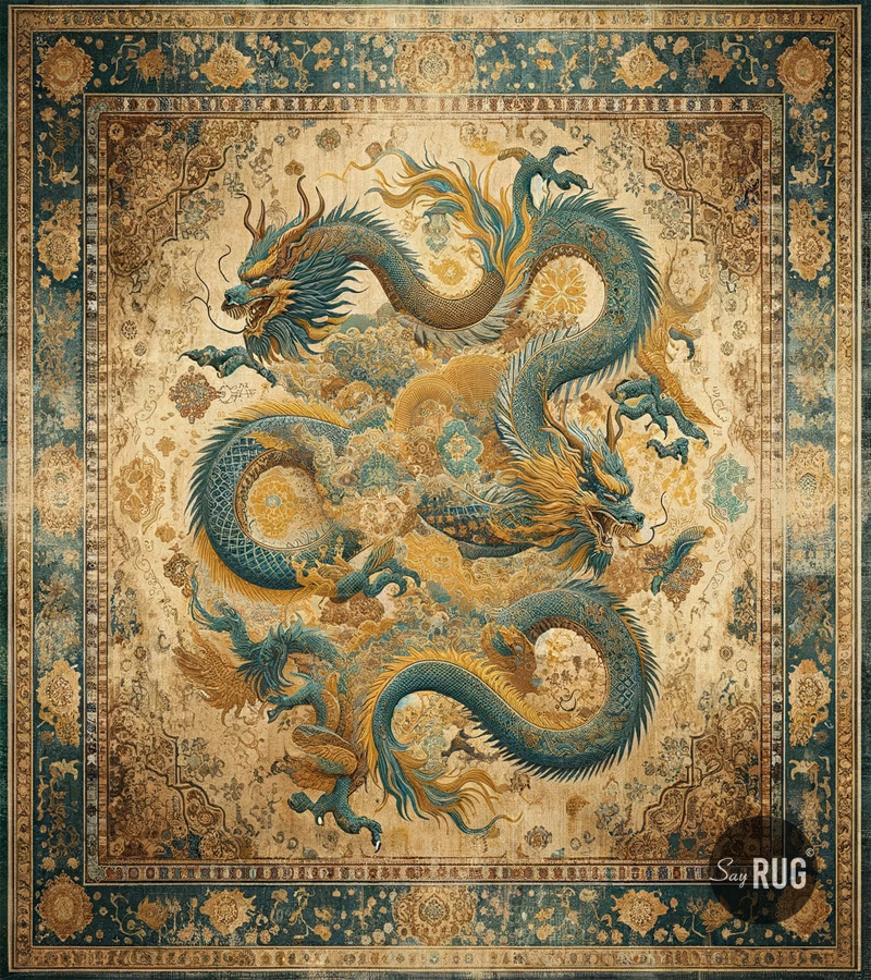 Tappeto Drago Verde