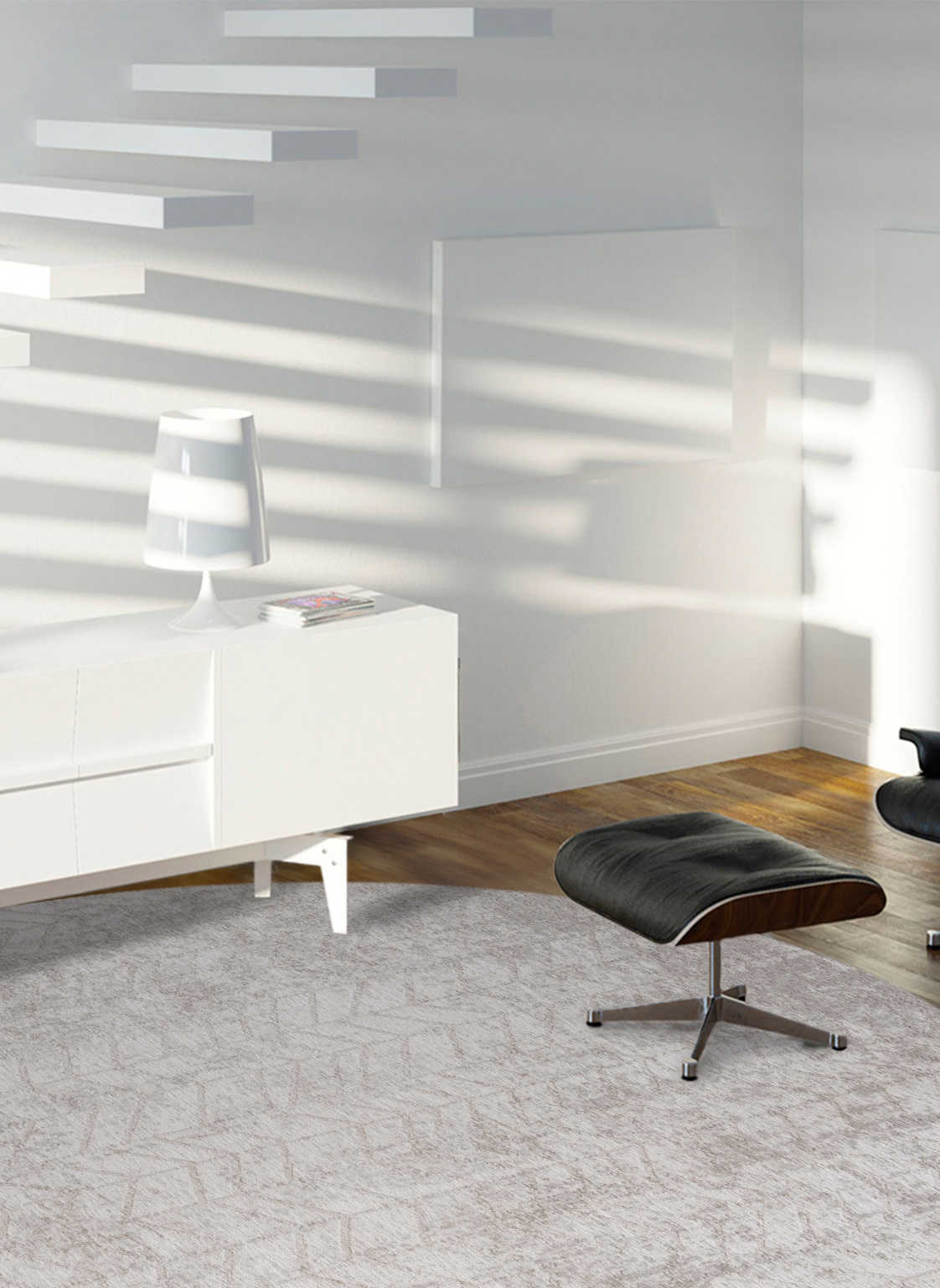 Tappeto Rotondo White Plains 8929