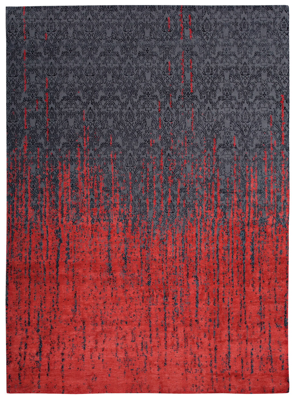 Tappeto Roma Vendetta Grigio Rosso | Misura: 450 × 550 cm