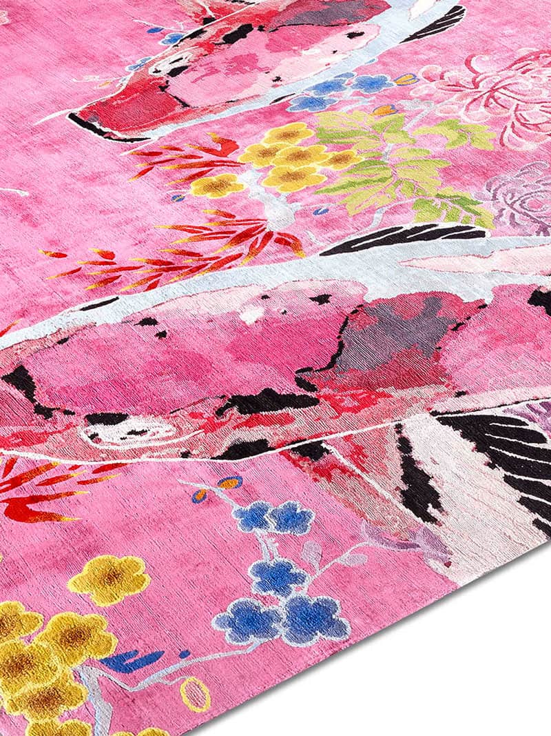 Tappeto Lusso Fish Rosa