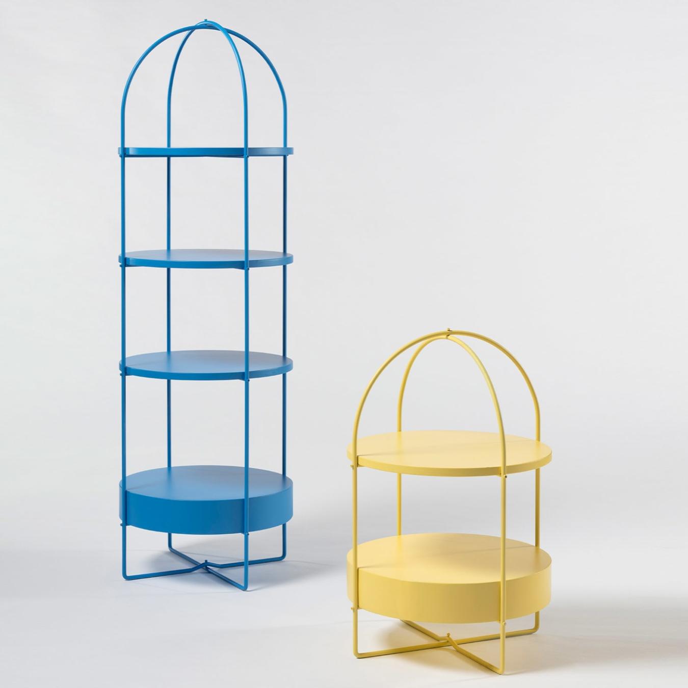Tavolino Laterale Giallo Contemporaneo